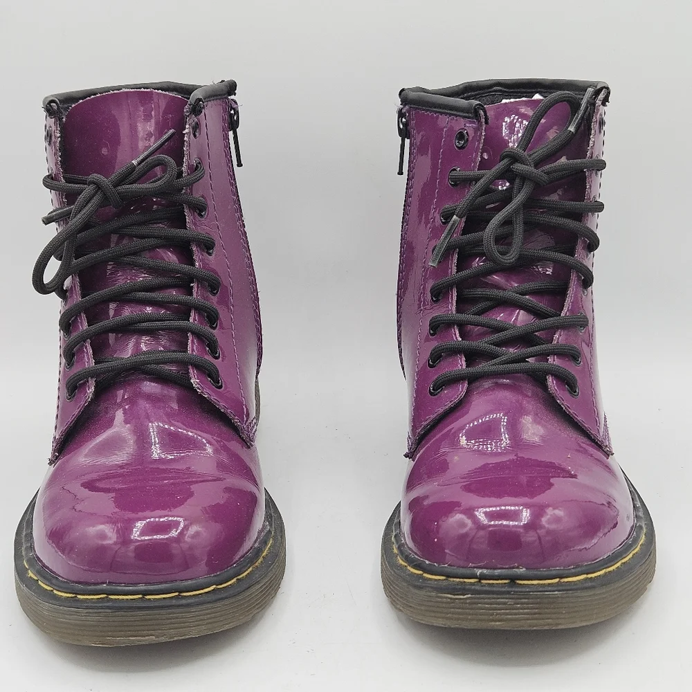 Dr Marten Purple Delaey Combat Boots Size 3